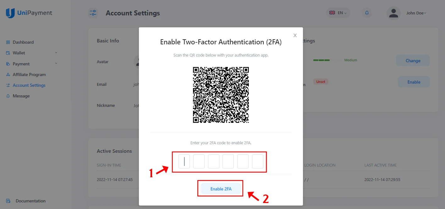  Change Your Enable-Disable 2FA-4a